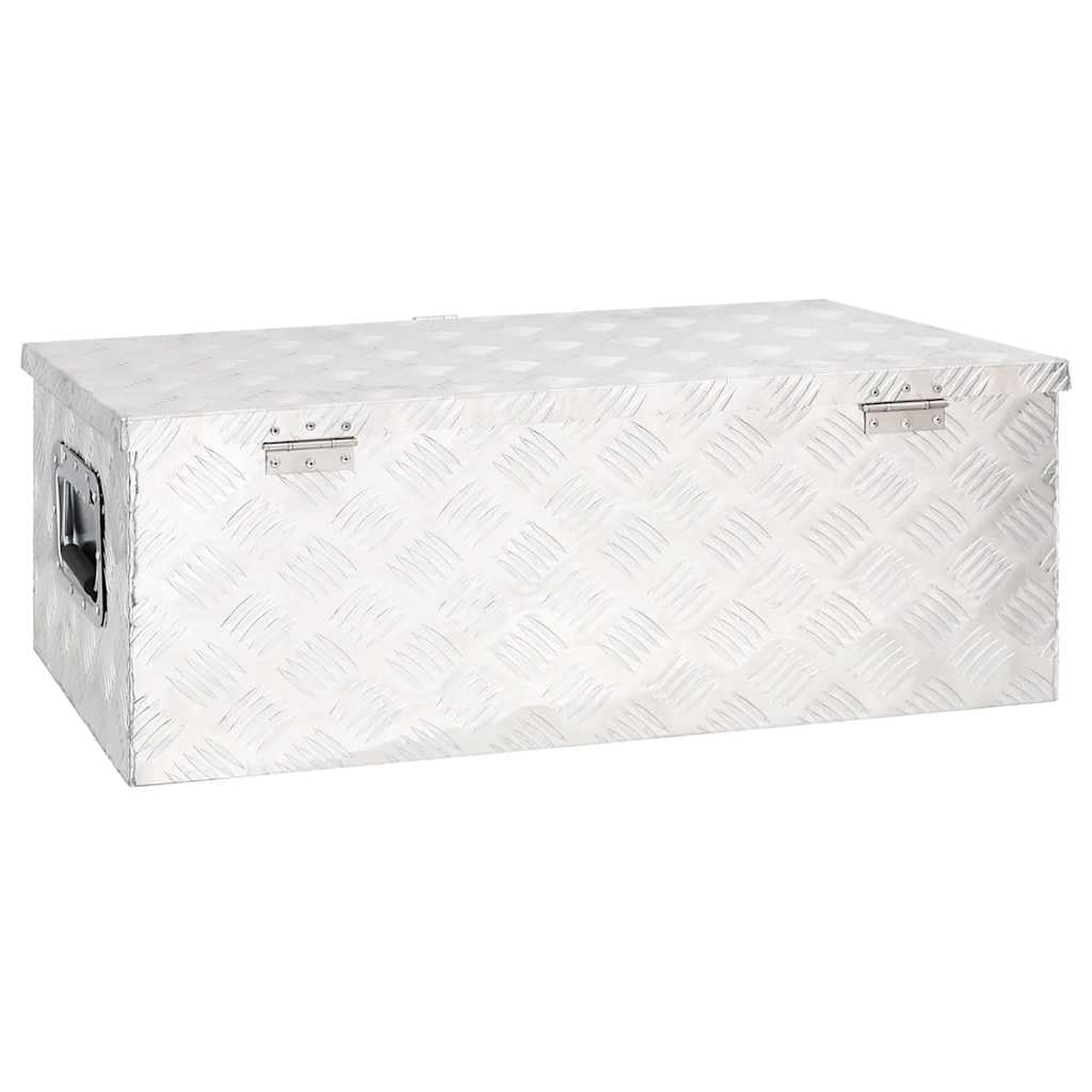 Genérico Caja de almacenaje de Aluminio Plateado 80x39x30 cm,Bricolaje,Accesorios de Bricolaje,Organización y Almacenamiento de Herramientas,Cajas de herramientas-152252