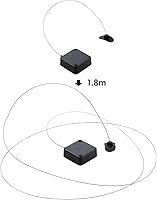 Vista 2 de I3C Cable de Bloqueo Remoto de 1.8M/5.9Ft - 1 Pieza, Cable Retráctil de Control Remoto con Correa, Correa Remota, Bloqueo de Seguridad de Control