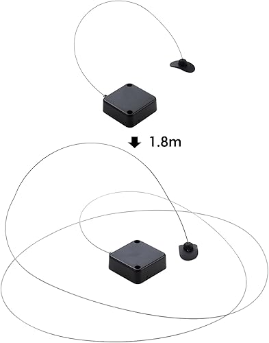 Miniatura 10 de I3C Correa de control remoto retráctil, rescate remoto, bloqueo de cable remoto con correa remota ajustable, bloqueo de seguridad de control remoto