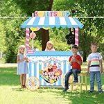 Sweet Shop Shaped Photo Prop Candy Theme Birthday Party Decor 60 x 48inch Fabric Sweet Photo Booth Frame Hanging Backdrop Banner Candy Shop Background Girl's Candy Party Favor Party Supplies - Image 5