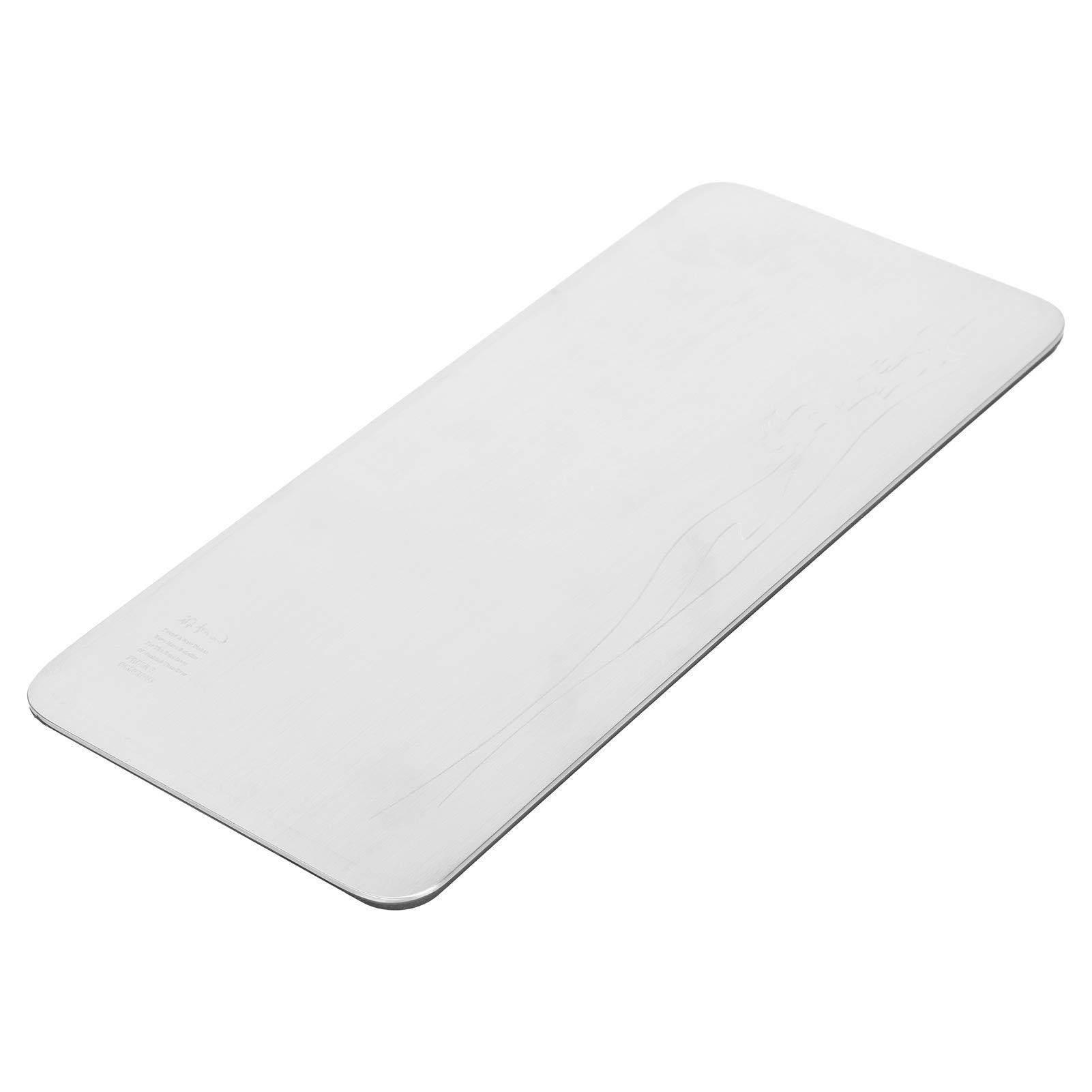 Bandeja para servir sushi de acero inoxidable 304 de alta calidad, parte inferior antideslizante, ideal para el hogar, restaurante, cafetería, plato de comida, elegante acabado plateado, tamaño como