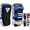 RDX-Muay-Thai-Pad-for-Training-Curved-Kickboxing-Kicking-Strike-Shield-Coaching-Kick-Boxing-MMA-Martial-Arts-Karate-Taekwondo-Punching-Foot-Knee-and-Elbow-TargetSold-AS-Single RDX Muay Thai Pad for Training, Curved Kickboxing Kicking Strike Shield, Coaching Kick Boxing, MMA, Martial Arts, Karate, Taekwondo, Punching, Foot, Knee and Elbow Target (One Pad Only)