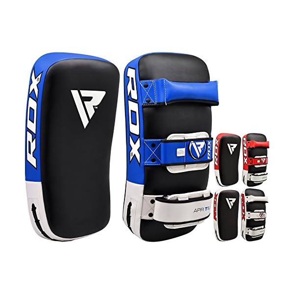 RDX-Muay-Thai-Pad-for-Training-Curved-Kickboxing-Kicking-Strike-Shield-Coaching-Kick-Boxing-MMA-Martial-Arts-Karate-Taekwondo-Punching-Foot-Knee-and-Elbow-TargetSold-AS-Single RDX Muay Thai Pad for Training, Curved Kickboxing Kicking Strike Shield, Coaching Kick Boxing, MMA, Martial Arts, Karate, Taekwondo, Punching, Foot, Knee and Elbow Target (One Pad Only)