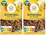 SUN Amande Décortiquée 500 g (Lot de 2)