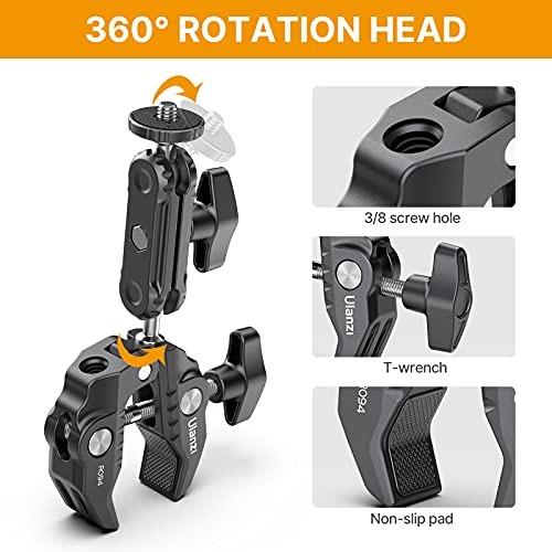 Image of UURig R094 Super Clamp Multi-Functional Camera C Clamp, Video Shooting, Mobile Clamp for Action Cam, Selfie Live Streaming