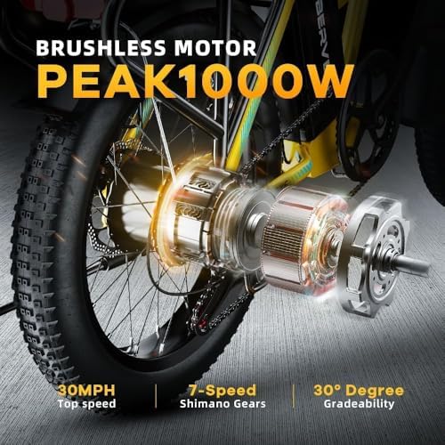 Aelith Folding Electric Bike for Adults–20"x3" Fat Tire image 6