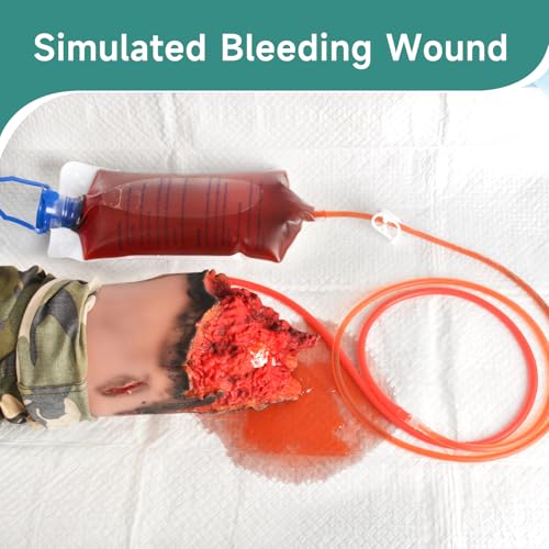 Image of Wound Packing Trainer Kit, Stop The Bleeding Kit for hemostasis Training, Wearable Severed Leg Trauma Trainer