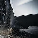 JANSION 2016-2022 Model 3 for Tesla Mud Flaps Splash Guards Fenders No Holes, No Tape All-Weather Splash Guards, Durable No Ground Cutting(Set of 4)
