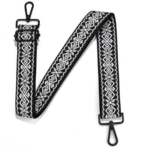 Image of Crossbody Straps for Purses Silver Hardware Purse Strap Wide Shoulder Strap Adjustable Replacement