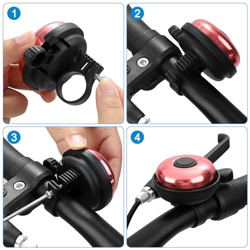 Classic Bike Bell, Aluminum Bicycle Bell, Loud Black-Right Hand Use-1 pack - Picture 185 of 253