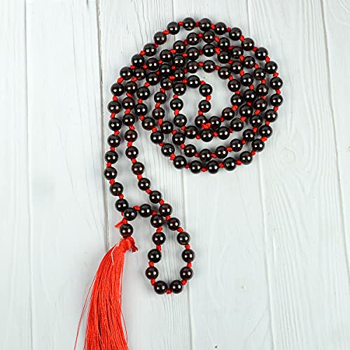 Image of Reiki Crystal Products Natural Reiki Feng-Shui Mala Necklace 6 mm Crystal Stone 108 Bead Jaap Mala for Men and Women