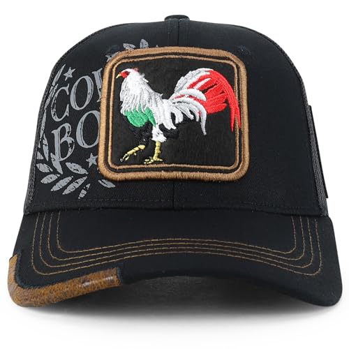 Image of Trendy Apparel Shop Animal Design Square Embroidered Snapback Trucker Cap