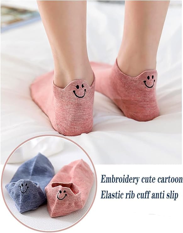 10 pairs of embroidered ankle socks, simple and comfortable low-cut socks4