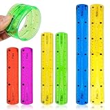 Flexibles Lineal Set,Lineal 30cm Lineal 20cm Lineal 15cm Grundschule,6 Stücke Bunt Lineal Weich,Transparent Lineal Bruchsicher Biegbares für Schule Büro Zuhause Kinder Mädchen.