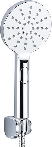 Elefloom Cabezal de ducha, cabezal de ducha de alta presión de 3 ajustes, cabezal de ducha grande ajustable potente para baja presión de agua