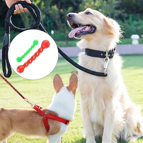 Mirrwin 2 Stück Hundespielzeug für Zähne, Hundespielzeug Wurfstick aus Gummi Gummispirale Kauknochen Robustes Kauspielzeug für Hunde Interaktiv für Kleine, Mittelgroße und Große Hunde, 18cm+28cm