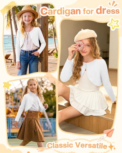 Image of Girls Uniform Long Sleeve Knitted Cardigan