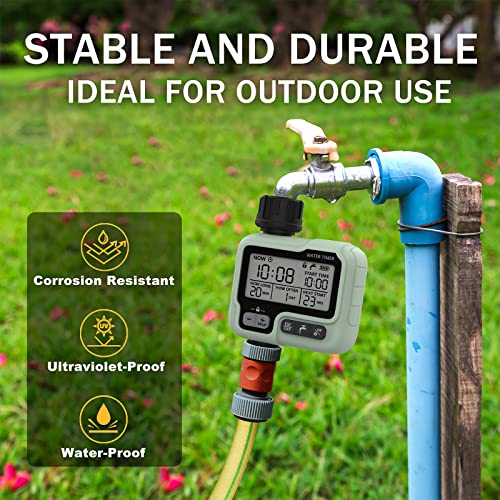 Kazeila Water Timer, Programmable Sprinkler Timer for Garden, Water