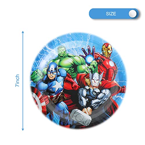 41 Pcs Superhero Birthday Party Decorations Supplies,20 Plates + 20 Napkin + 1Tablecloth #TOP2