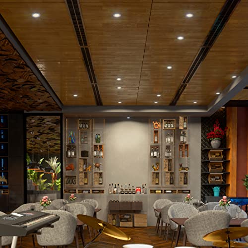 Maxxima 4 In. Low Kelvin Ultra-Thin Recessed Anti-Glare Led Downlight, Canless Ic Rated, 1200 Lumens, 3 Color Temperature Selectable 2200K/2400K/2700K 3 Cct, Dimmable, Junction Box Included #TOP3