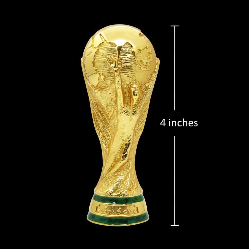 Official FIFA World Cup 2026 Edition - 4 Inch 3D Replica Trophy - Limited Edition- Premium Weighted Zinc Alloy - Built to Last; Perfect for Desk Display, Office Décor, or Football Memorabilia