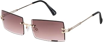 30565 Unisex Sun Glasses Modern Rectangular Gradient Glass