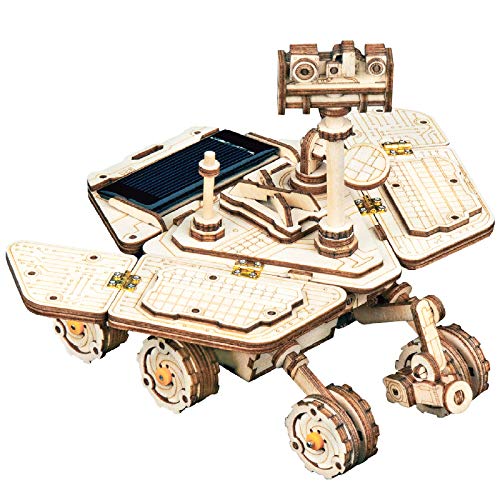 ROKR 3D Wooden Puzzle-Model Car Kits for Adults-Wood Puzzles Adult-Wood Model Kit-Mechanical Gears Constructor Kits-3D Assembly Toy-Best Gifts for Adults & Teens(Spirit Rover)