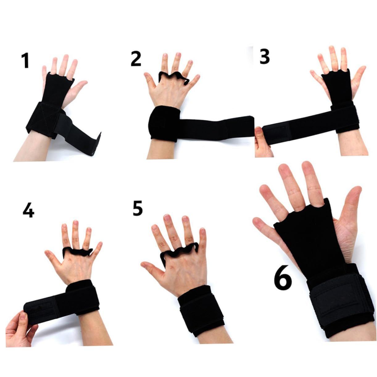 VANZACK 3 Paia Di Guanti Da Sollevamento Pesi in Pelle Guanti Da Allenamento Con Polso Imbottito Pesante Per Palestra Fitness Neri