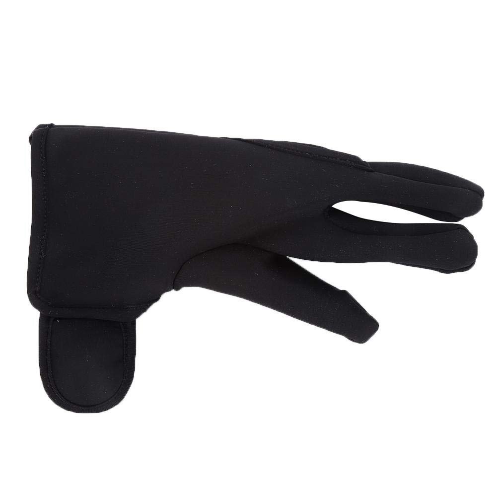 Gant de coiffure, de protection à 3 doigts, de coiffure, de coiffure, isolants pour le salon à la maison (noir)
