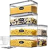 VITEVER [6 Pack] 3.2L Airtight Pasta, Spaghetti Storage Containers Set with 6 Measuring Cups, BPA Free Plastic Food Containers with Lids for Kitchen, Pantry Organization and Storage
