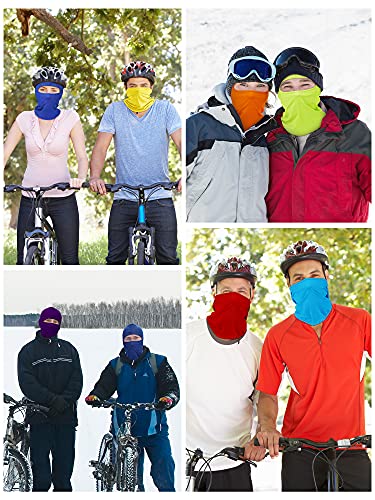 Image of Zhanmai Ski Mask for Men Balaclava Face Cover Full Face Mask Breathable UV Protector Neck Gaiter for Outdoor Motorcycle