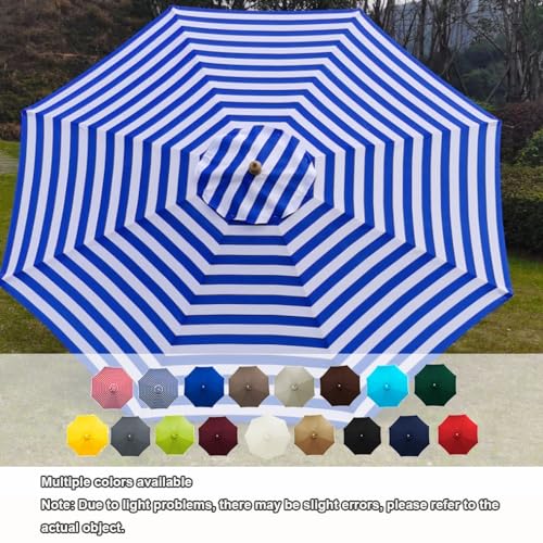 Ombrellone di ricambio per ombrellone da esterno a 8 costole, per protezione solare, durevole, perfetto per spiaggia e patio