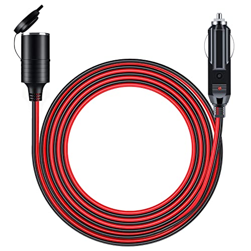 Alargador Mechero Coche, 4m Extensión para Encendedor de Cigarrillos de Coche Conector, Cigarette...