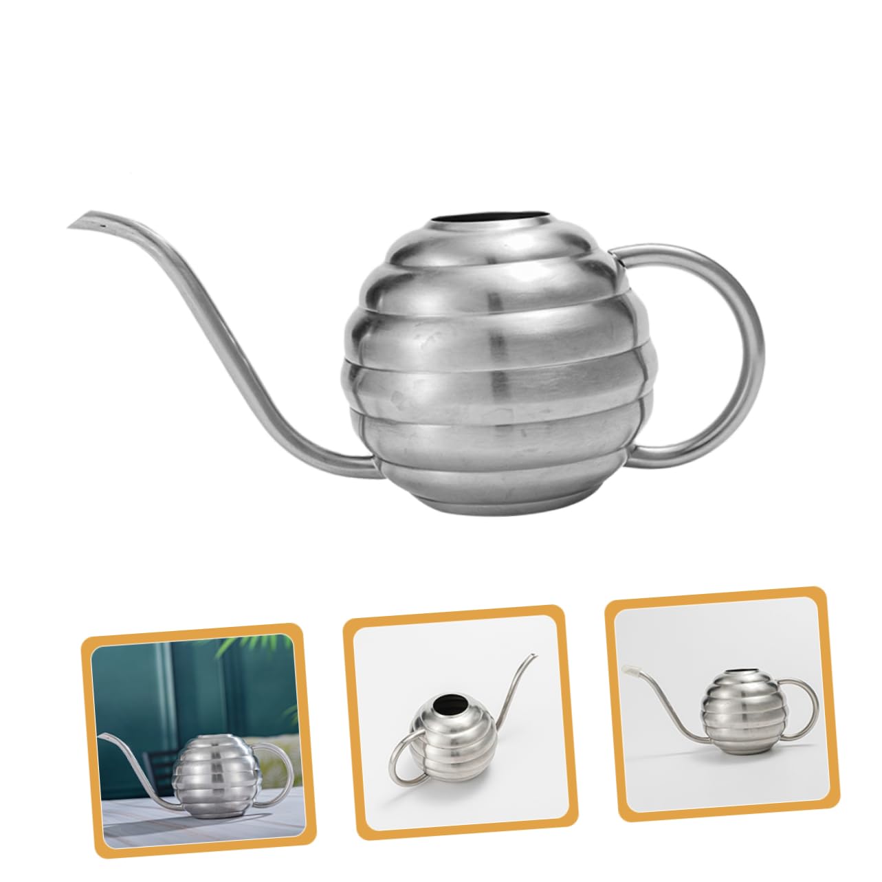 TOYANDONA Regadera De Acero Inoxidable Hervidor De Agua para Jardín Herramienta De Jardinería Regadera De Metal para Regar Plantas Interior o Exterior Pulverizador De Agua Pequeño