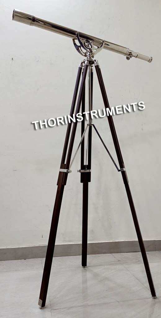 Solid Brass Pullout, Extendable Captain's Telescope, Solid Metal Pipe, Polished,Wooden Box Rustic Vintage Home Decor Gifts