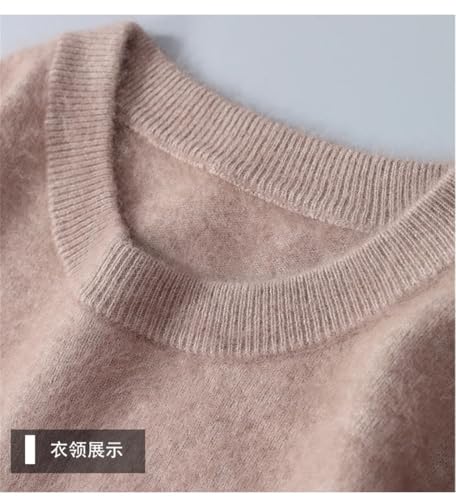 Men's Cashmere Sweater Round Neck Long Sleeves Loose Knitted Sweaters Keep Warm Top Men Jumper3