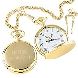 LED ZEPPELIN 24 K Gold beschichtet Full Hunter Taschenuhr mit passender Kette. Eine vertrauenswürdige und sieht so viel besser in Person Zeitmesser. Diese Fotografien tun nicht tun, dieses Stück Gerechtigkeit