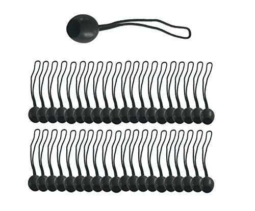 SORARA® 40 Bungee Cords Ball für Banner, Planen, Pavillons, Zelte und Planen | Schwarz Cover