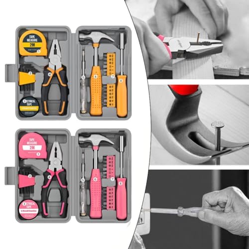 Kit de herramientas combinado 24 piezas amarillo miniatura 4