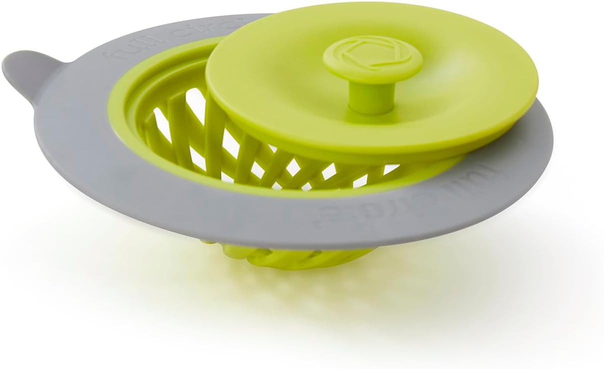 Full Circle Sinksational Sink Strainer - Stainless Steel Mesh, Prevents Clogs, Kitchen Sink, Eco-Friendly, Durable - Green