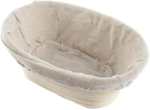 1 Pcs Round Bread Proofing Proving Basket, Rattan Banneton Brotform, Fermentation Wicker Basket, Country Baguette Bread Proof Tasting Baskets, Dough Banneton Baskets (25 * 15 * 8CM)