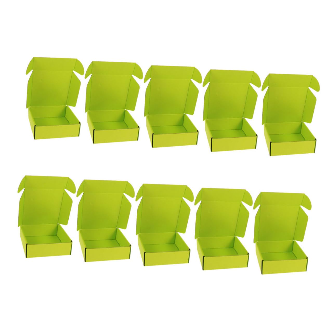 Angoily Papierschachtel Dünn aber Hart aus Wellpappe 10 Stück Grüne Stabile Versandkartons ohne Kleber oder Klebeband Zusammenbaubar zum Mailing und Aufbewahrung