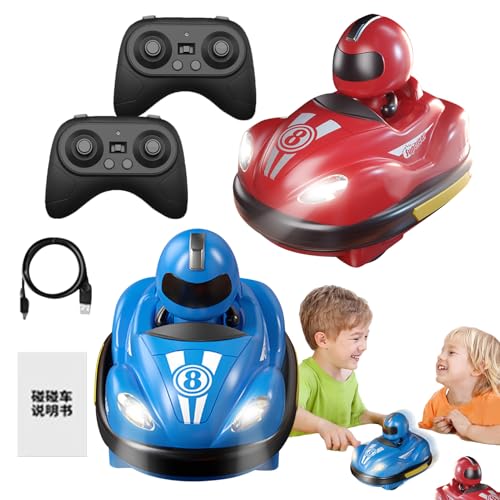 Genérico Auto Tamponador de Control Remoto para,Auto Tamponador de Control Remoto para, Juguete de 3- Combate Control remoto para, Modo de Combate a Dos Jugadores, vehículos de co