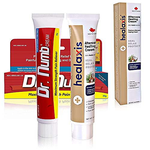 1x Dr. Numb Numbing Cream 30g and 1x Healaxis Aftercare Healing Cream 30ml Bundle