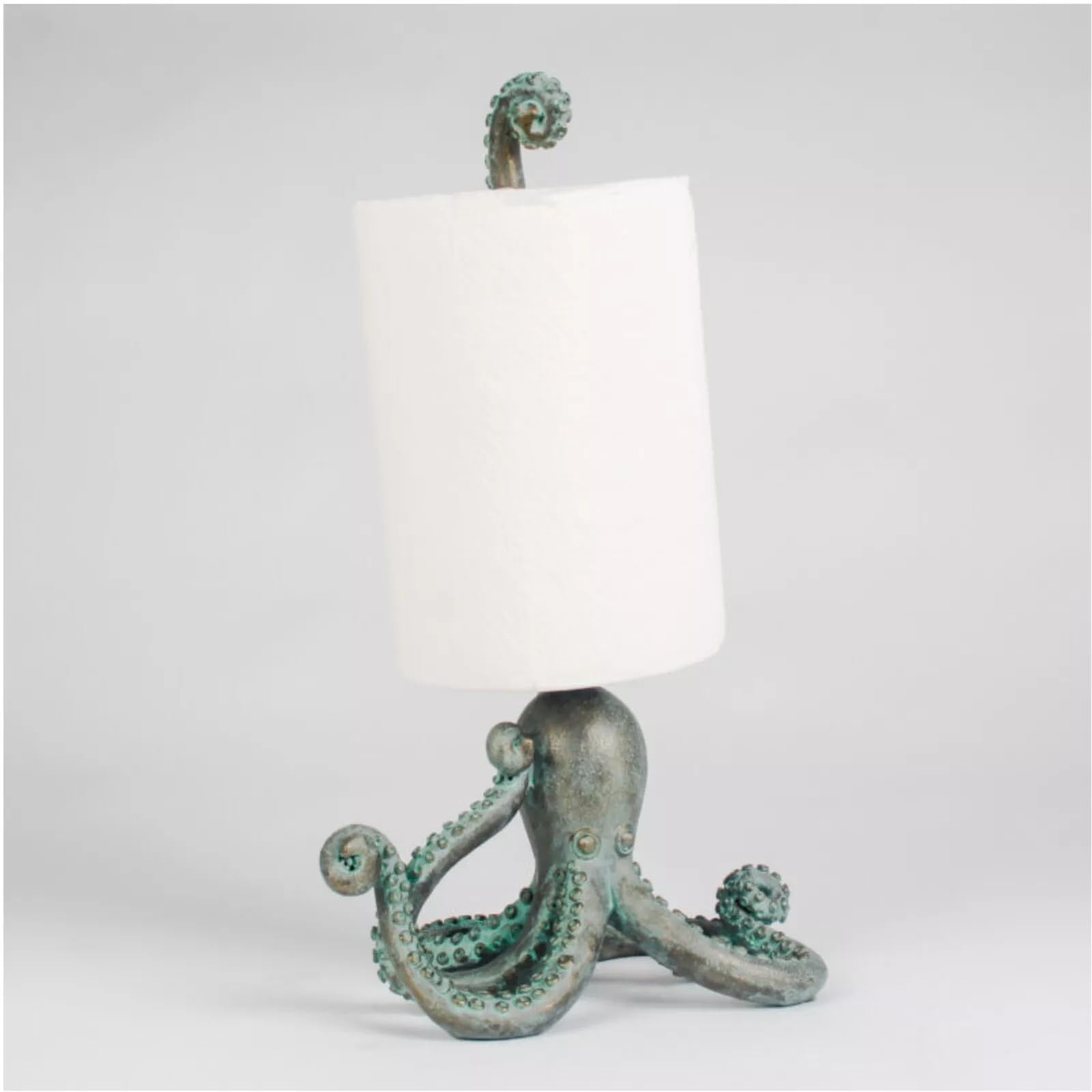 Resin Octopus Shaped Kitchen Roll Paper Tissue Towel Holder Countertop Freestanding Rack Gift