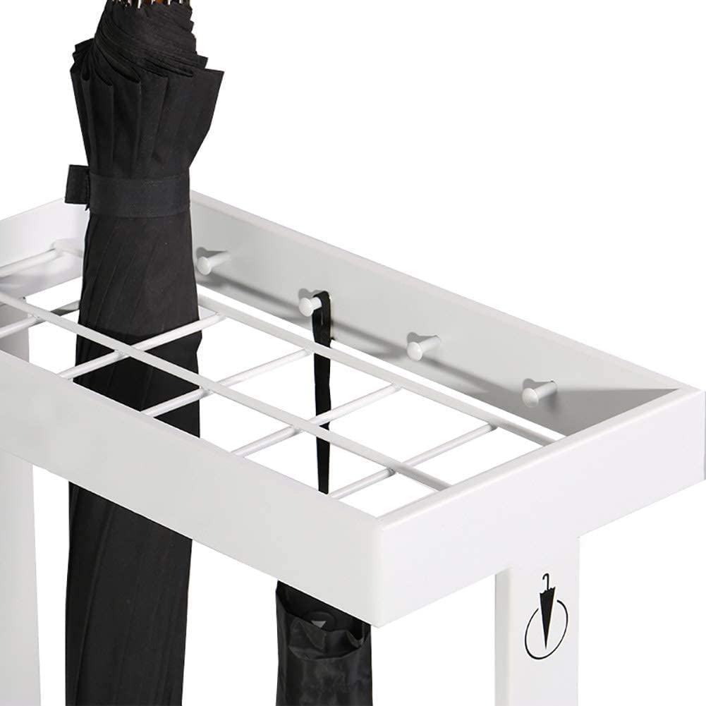 Porte-Parapluie rectangulaire, Support de Rangement pour entrée Peu encombrant pour Porte ou Porche, Peut contenir Plusieurs parapluies, noir-42 x 21,5 x 60 cm