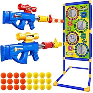 Cusocue Gun Toy for Age 5 6 7 8 9 10 11 12 Years Old Boys Girls, Kid Cool Toys Guns Games with Shooting Target, 2…