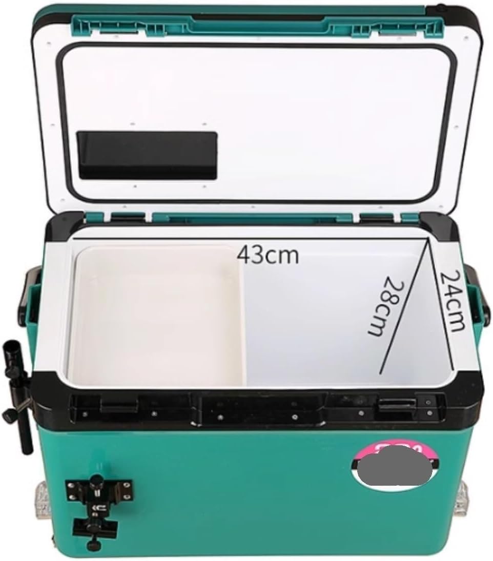 Fishing Toolbox Fishing Toolbox,Storage Portable Box Fresh Keeping Tackle Seat with Extendable Legs Independent Tool Layer of