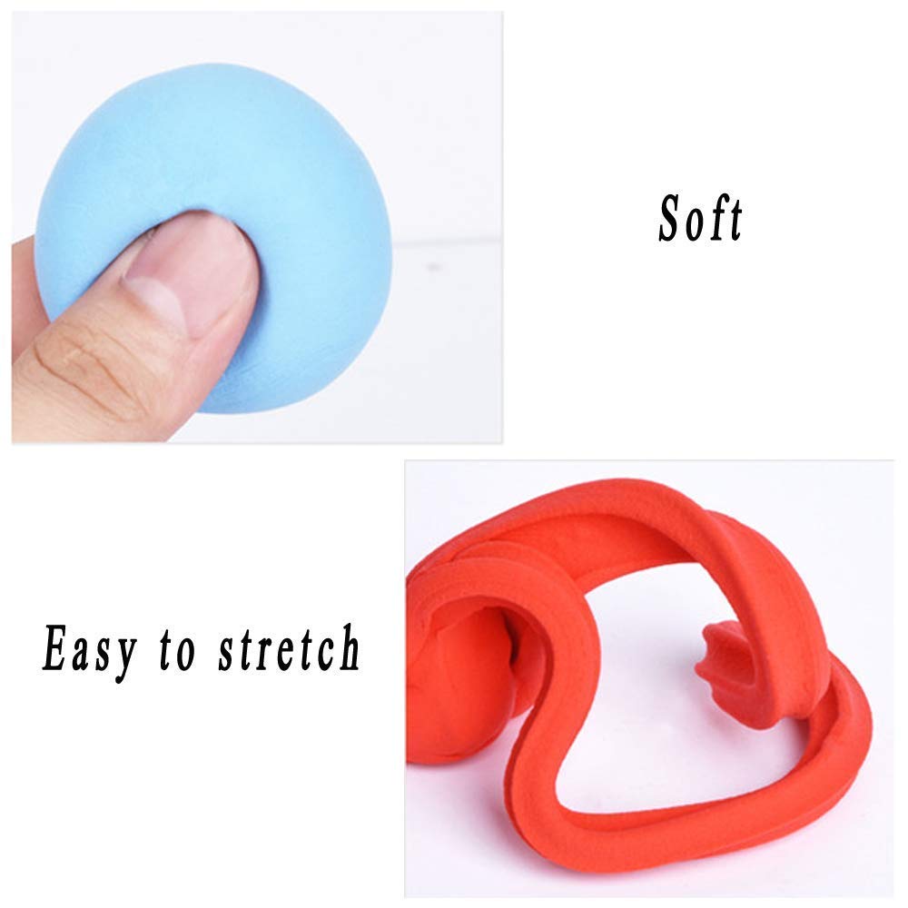 Worldwide e-Mart 12 Colors Air Dry Clay Ultra Light and Air Dry Clay for Children Non-Toxic and Eco-Friendly Modeling Magical Clay with Tools 2