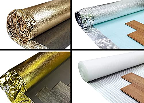 Wood & Laminate Underlays - Floor Leveling & Damp Proof Membrane Properties - 2mm 3mm 5mm and 7mm Thickness - Heat Insulation & Sound Proofing